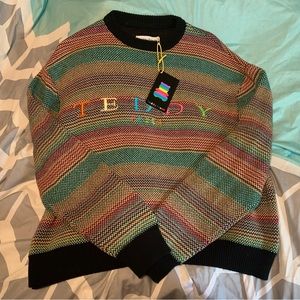 Vintage Teddy Fresh Stripe Pullover Sweater NWT Sold Out 2xl Plus Size